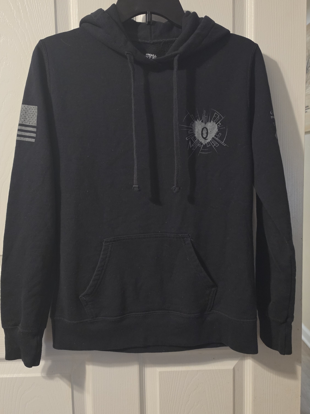 Grunt Style Graphic Pullover Hoodie Black & Gray Large